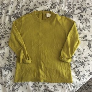 Kate Spade wool sweater bow sleeve yellow